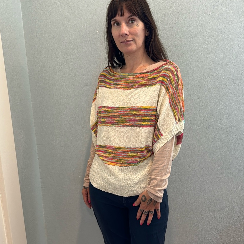 Retro Dolman Sleeve Sweater S